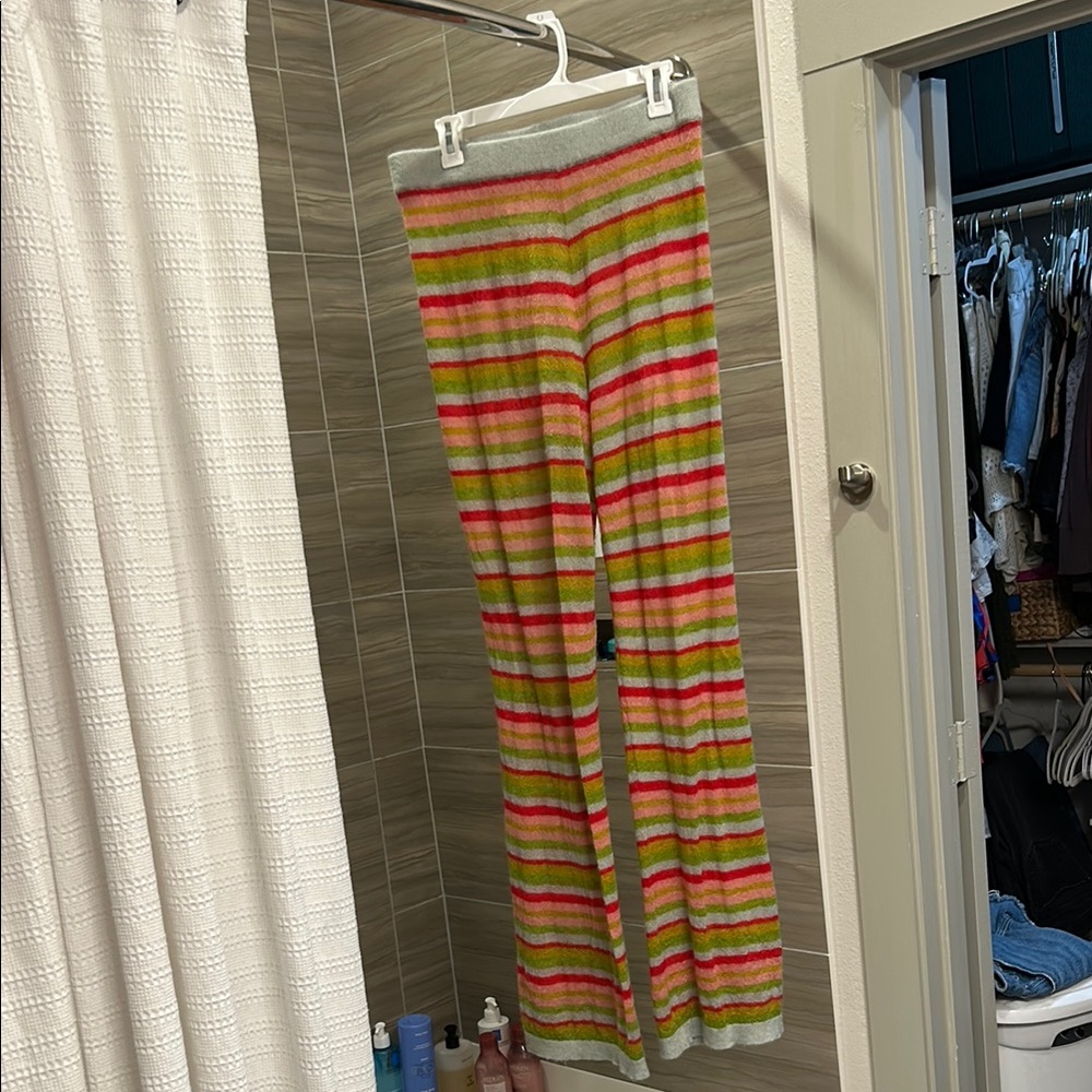 Daily Drills Multicolor Striped Wide Leg Pants